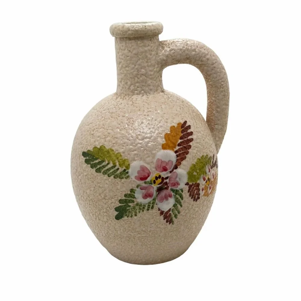 ⭐Rare Vintage CEAS CE.AS ALBISOLA ITALY Pottery Teapot Flowers Hand Painted 7 in